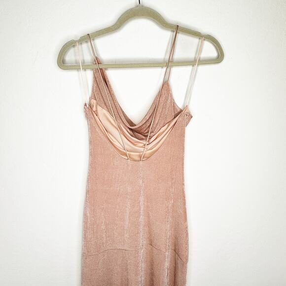 NWT MISHA REVOLVE Celestine Pink Champagne Convertible Formal Gown Maxi Dress 4 - Picture 8 of 15